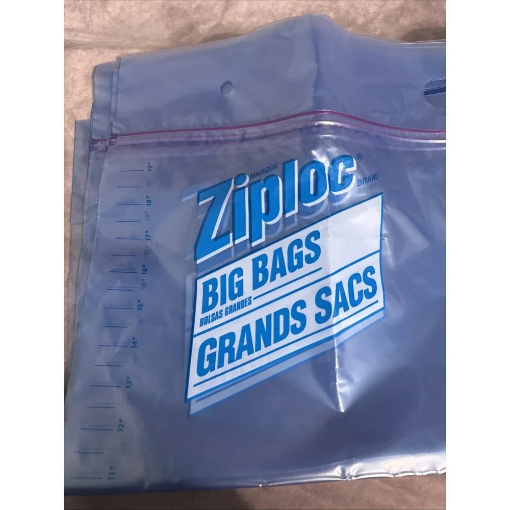 Ziploc Brand‎ Big Bags 4 XL Big Bags 10 Gallon Size No Box Unused